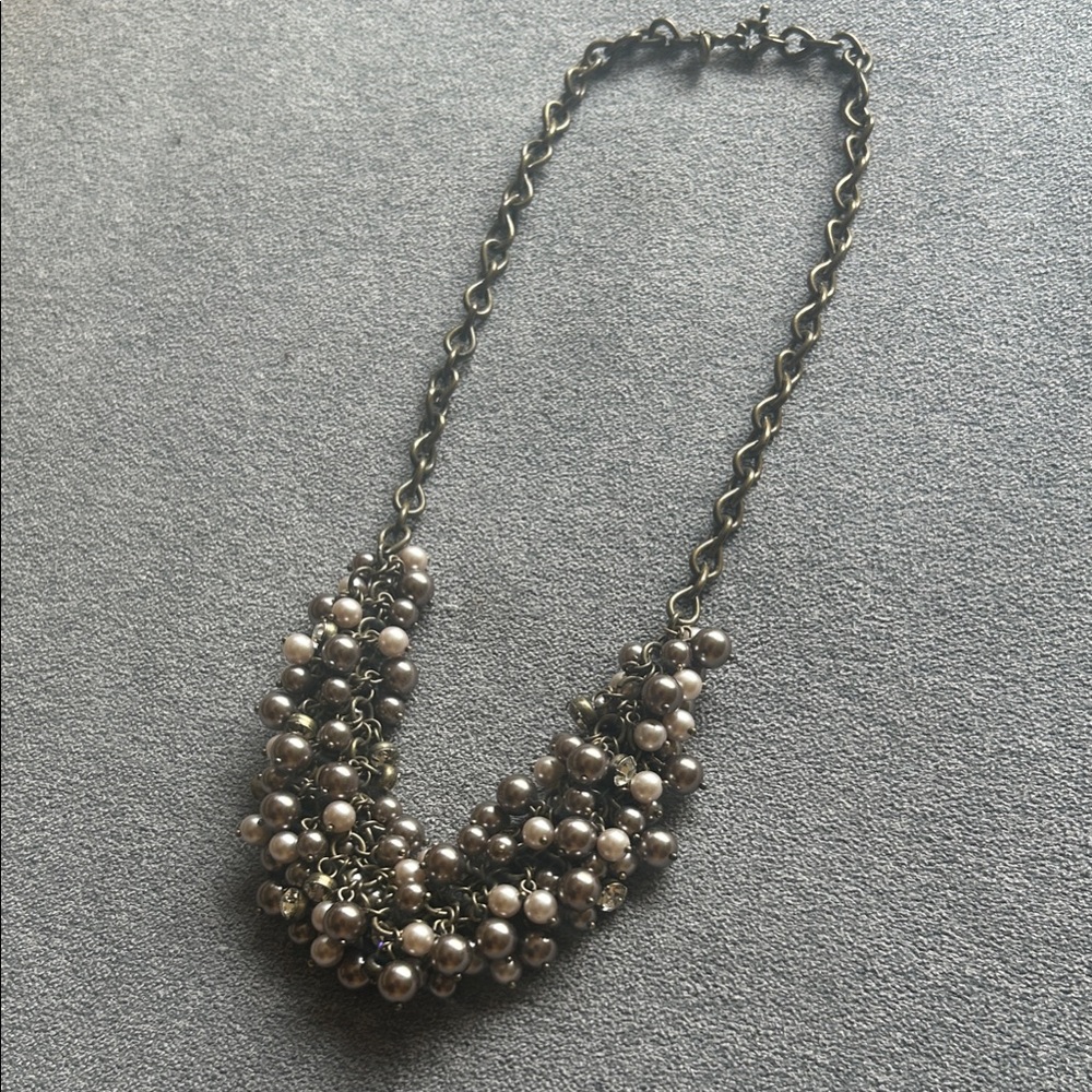 Clustered Pearl Necklace